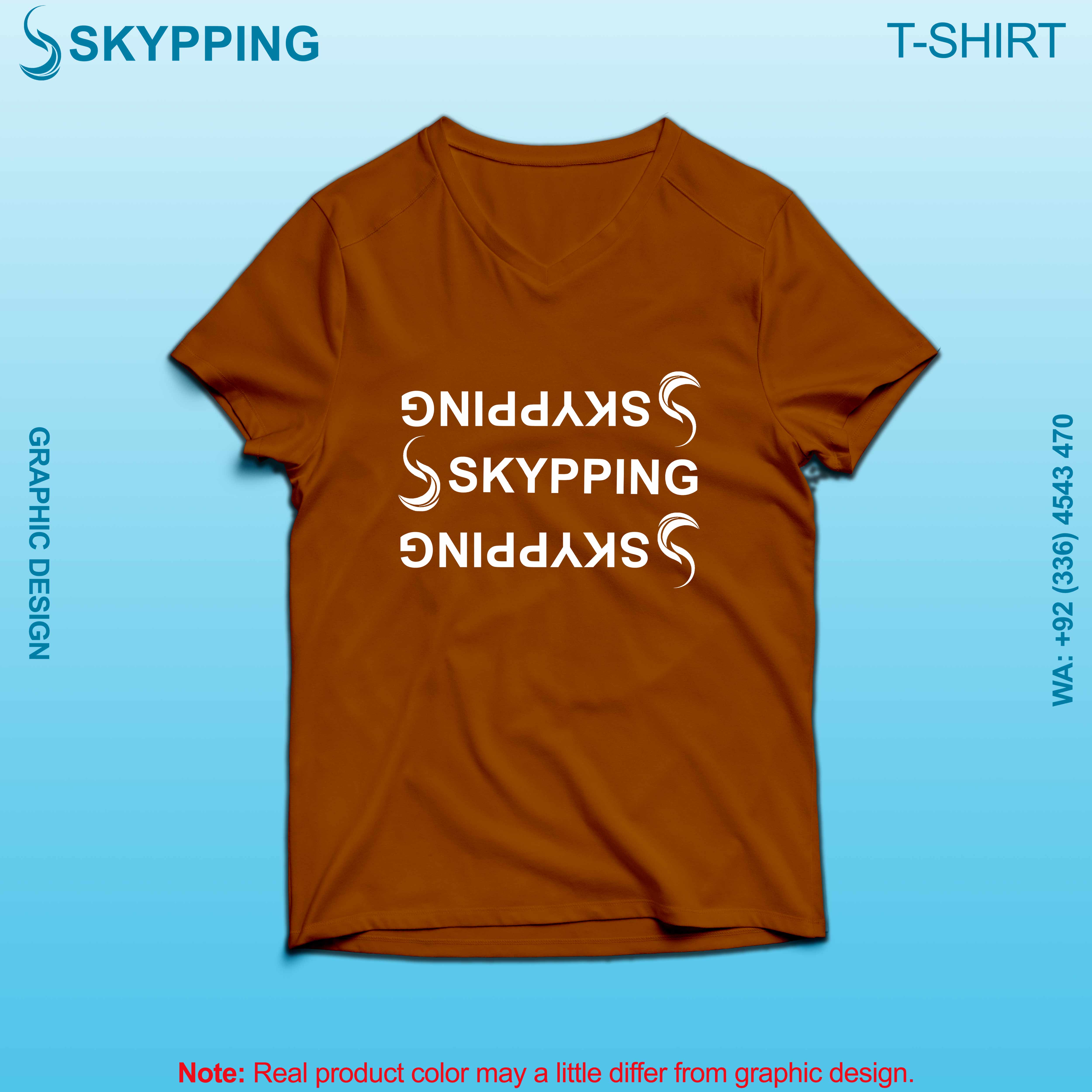 V-Neck Short set-in style sleeve long length t-shirt with shoulder panel for men